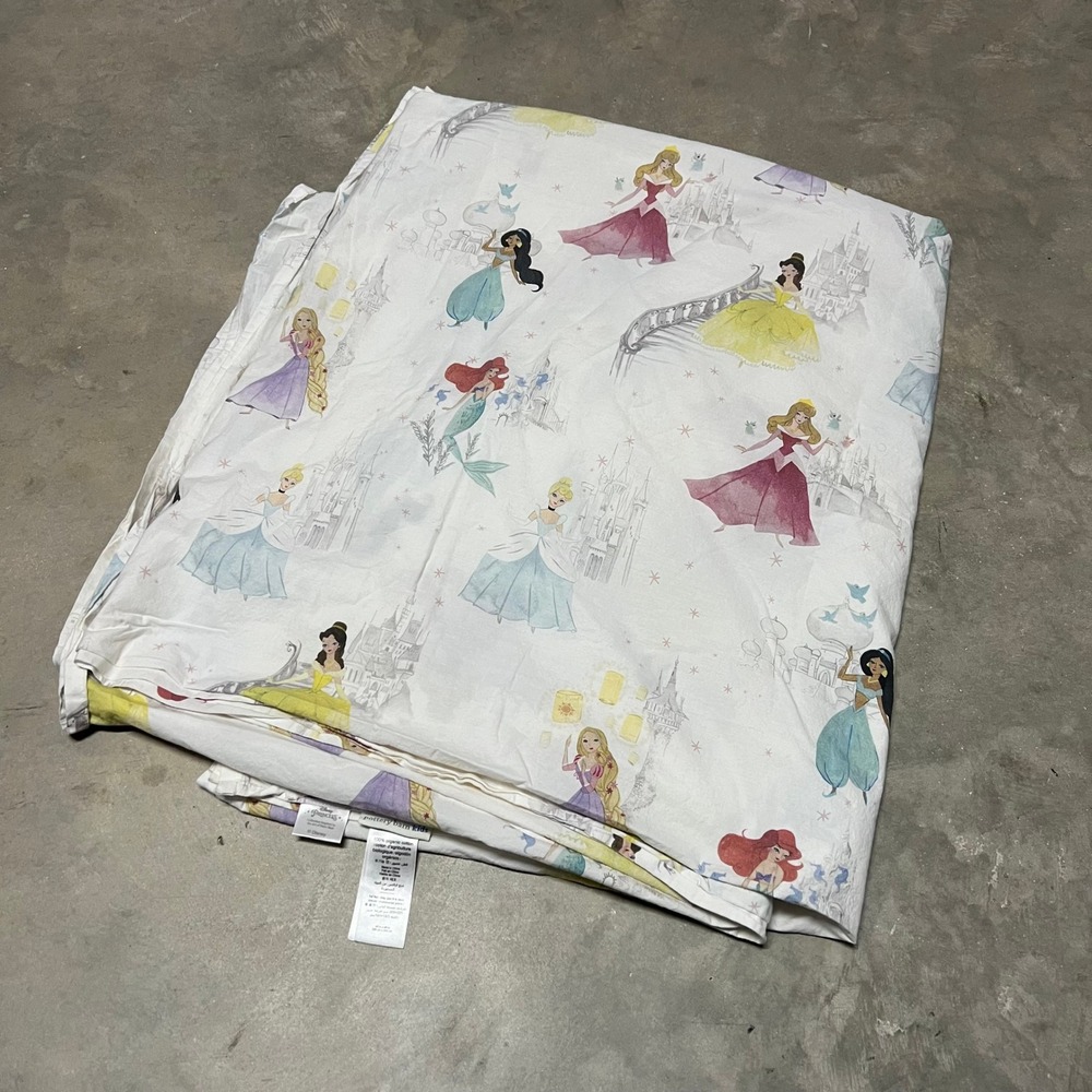 Pottery Barn Kids Disney Princess Mary Blair Organic Cotton Full Flat Sheet
